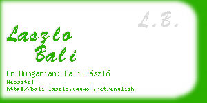 laszlo bali business card