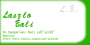 laszlo bali business card